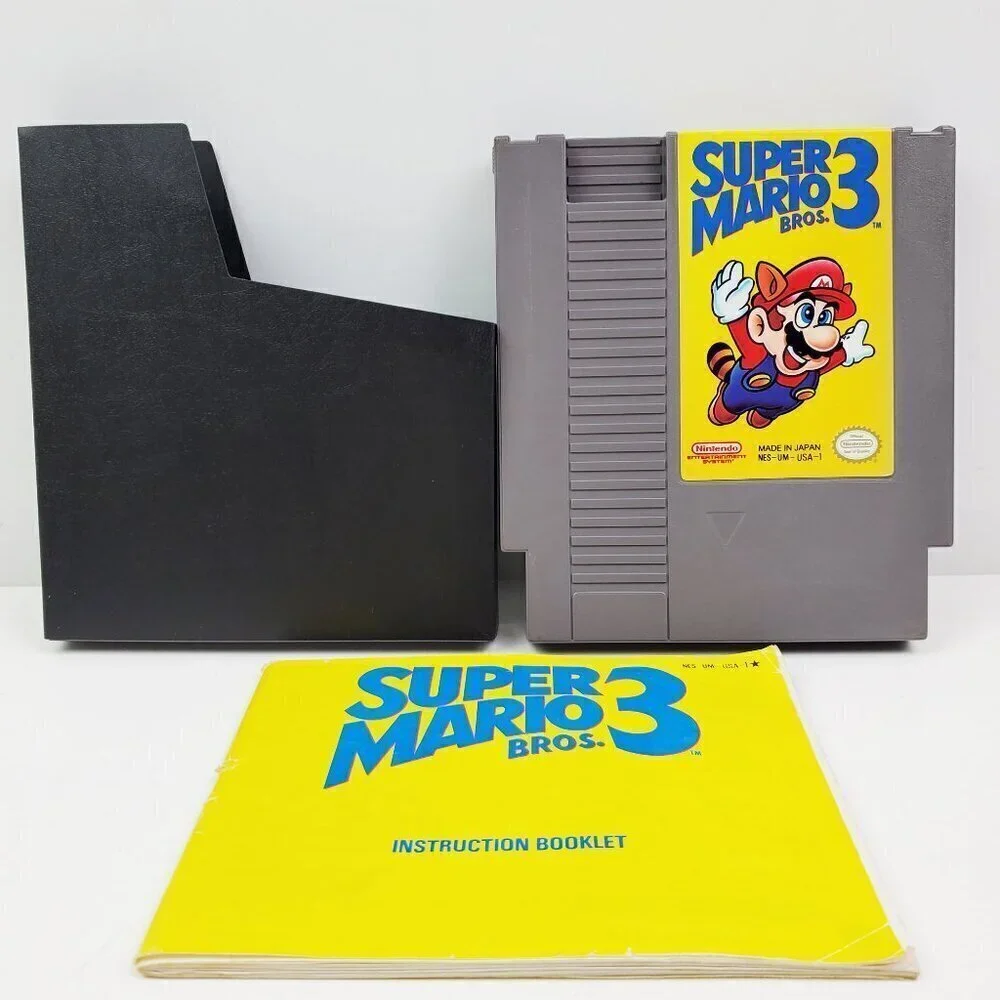 Super Mario Bros. 3 NES Nintendo Video Game Manual Sleeve Authentic Tested